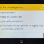 Getting Used Cartridge Message upon HP W1470A or W1470X toner installation?