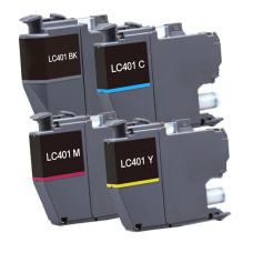 Brother LC401 Compatible Ink Cartridge BK/C/M/Y Combo Pack