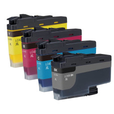 Brother LC406 Compatible Ink Cartridge BK/C/M/Y Combo Pack, High Yield