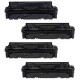 Canon 055H BK/C/M/Y Compatible Toner Cartridge Value Pack, High Yield with reused Chips