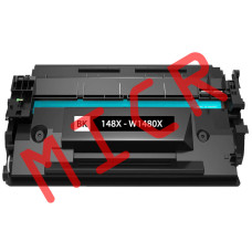 HP 148X Black MICR Toner Cartridge (W1480X), High Yield