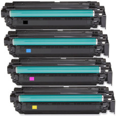 HP 213Y B/C/M/Y Compatible Toner Cartridge Combo Pack (W2130Y, W2131Y, W2132Y, W2133Y), Extra High Yield