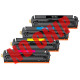 HP 218A B/C/M/Y Compatible Toner Cartridge Combo Pack, Without Chip