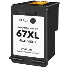 HP 67XL Black Compatible Ink Cartridge (3YM57AN), High Yield 