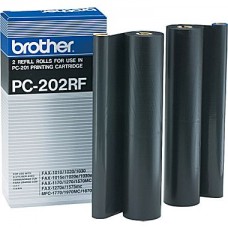 Brother PC-202RF Black Fax/Printer Ribbon Refill Roll, 2Pack