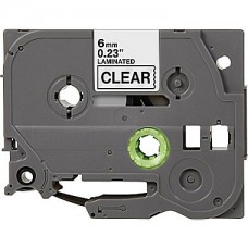 Brother TZe-111 Compatible P-Touch Label Tape, 1/4" Black on Clear