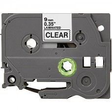 Brother TZe-121 Compatible P-Touch Label Tape, 3/8" Black on Clear