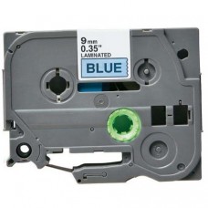 Brother TZe-521 Compatible P-Touch Label Tape, 3/8" Black on Blue