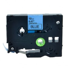 Brother TZe-531 Compatible P-Touch Label Tape, 1/2" Black on Blue