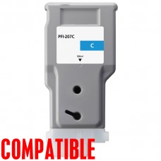 Canon 207 Cyan Compatible Ink Cartridge PFI-207C (8790B001AA), High Yield
