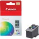 Canon 51 Color Ink Cartridge CL-51 (0618B002), High Yield
