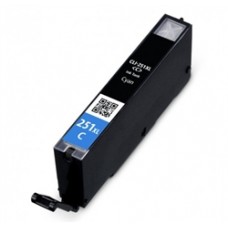 Canon 251XLC Cyan Compatible Ink Cartridge CLI-251XLC (6449B001), High Yield