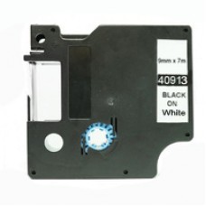 DYMO D1 Compatible Label Machine Tape, 3/8", Black on White (40913)