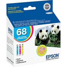 Epson 68 Color Ink Cartridges (T068520), High Yield 3/Pack