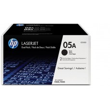 HP 05A Black Toner Cartridge (CE505D), Dual Pack