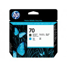 HP 70 Matte Black and Cyan Printhead (C9404A)