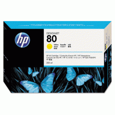 HP 80 Yellow Ink Cartridge (C4848A), 350ml