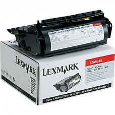 Lexmark Optra T Black Toner Cartridge (12A5745), High Yield