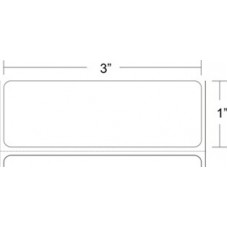 Zebra Compatible Direct Thermal Label, Black on White, 3" x 1", 1" Core, 1375/Roll (NZDTL3X1)