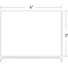 Zebra Compatible Direct Thermal Label, Black on White, 4" x 3", 1" Core, 500/Roll (NZDTL4X3)