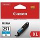 Canon 251XLC Cyan Ink Cartridge CLI-251XLC (6449B001), High Yield