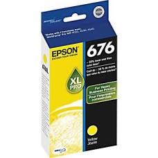 Epson 676XL Yellow Ink Cartridge (T676XL420), High Yield