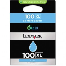 Lexmark 100XL Cyan Ink Cartridge (14N1069), High Yield