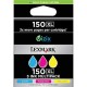 Lexmark 150XL Color Ink Cartridges (14N1807), High Yield 3 Pack
